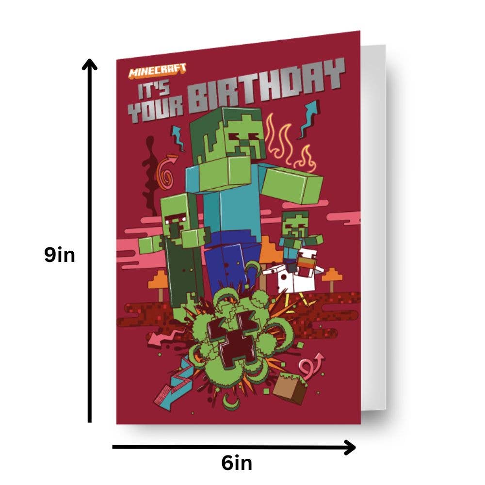 Minecraft “It’s Your Birthday” Card – Official Gaming Design
