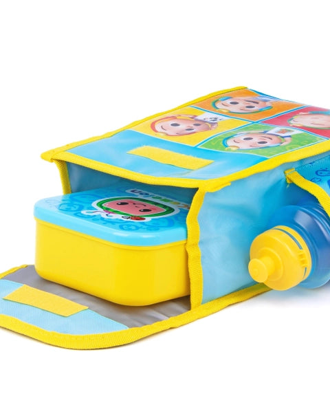 Cocomelon lunch bag set with water bottle and lunch box