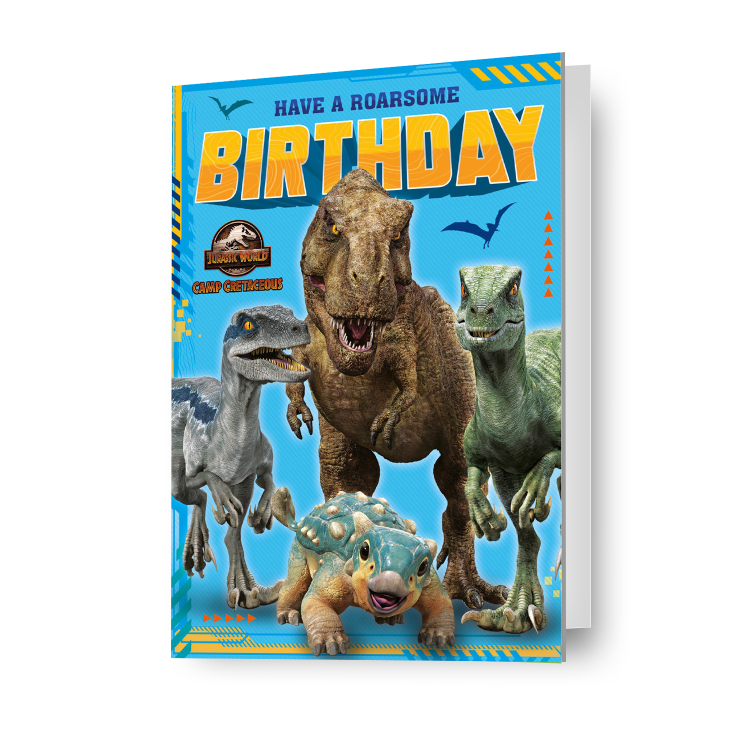 Jurassic World “Roarsome Birthday” Card – Official Universal Design