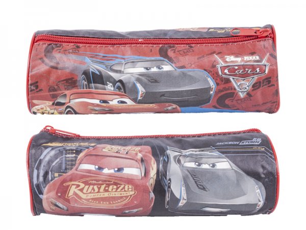 Disney Pixar Cars pencil case featuring Lightning McQueen and Jackson Storm