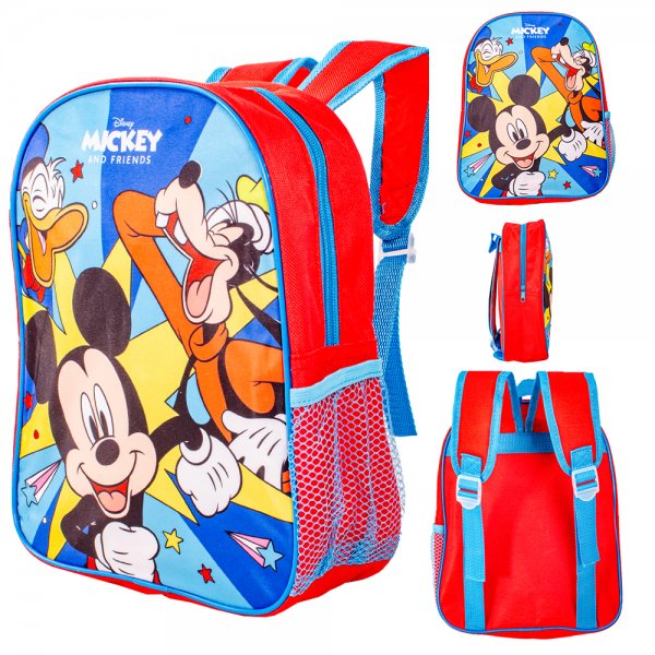 Mickey Mouse Kids Backpack – Red School Bag with Padded Straps