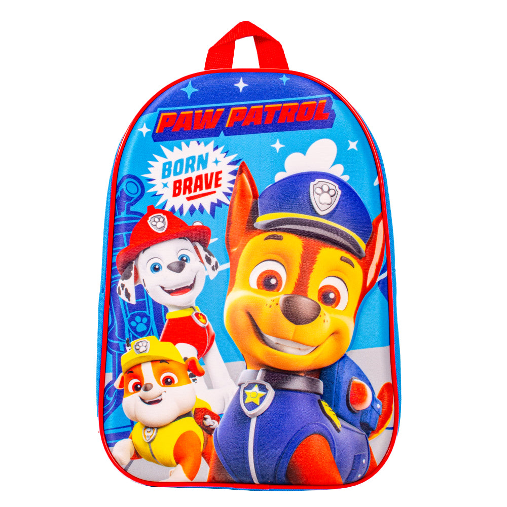 Paw Patrol blue kids backpack with padded straps and colorful character design
