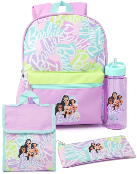 Barbie backpack set, Barbie school bag, Barbie lunch bag, girls backpack, Barbie water bottle, Barbie pencil case, kids school set, Barbie merchandise, Barbie pastel backpack, girls’ school supplies