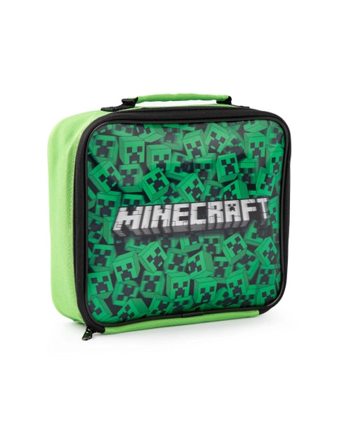 Minecraft Creeper lunch bag with matching bottle and food box
