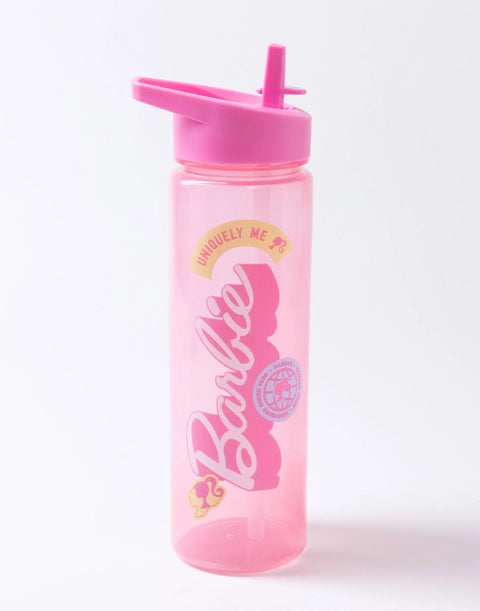 Barbie pink lunch bag with water bottle and snack box set