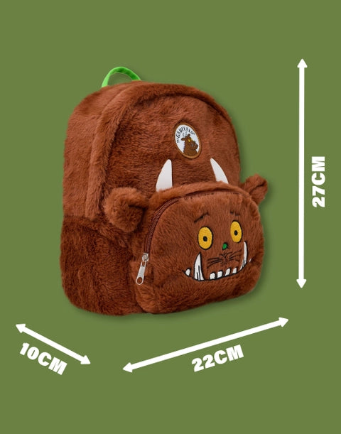 The Gruffalo plush children’s backpack with soft fur design and front zip pocket