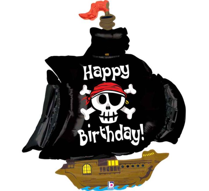 Pirate Ship Birthday Foil Balloon product photo