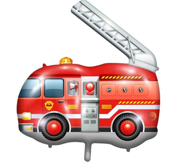 Firefighting Truck Shaped Foil Balloon product photo