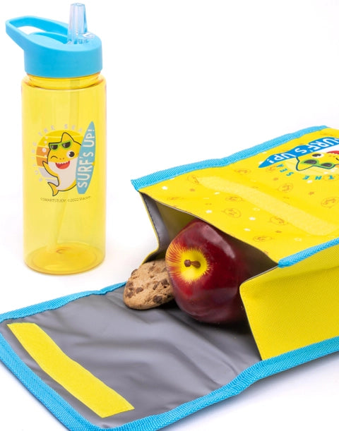 Baby Shark backpack set with matching lunch bag, water bottle and pencil case