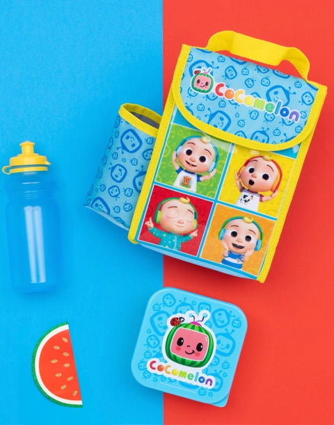 Cocomelon lunch bag set with water bottle and lunch box