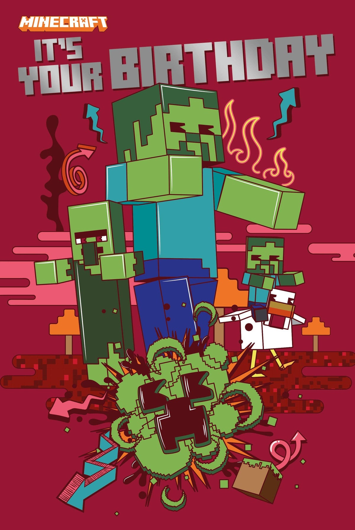 Minecraft “It’s Your Birthday” Card – Official Gaming Design