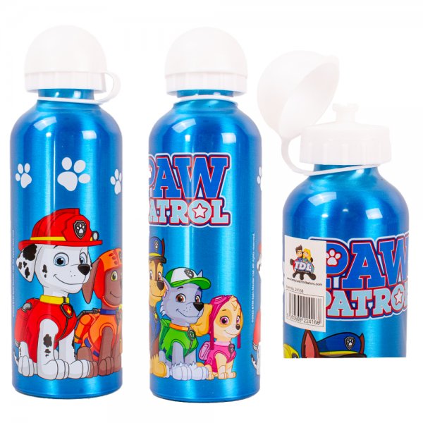 Paw Patrol Kids Water Bottle – Blue Aluminum Flip-Top Bottle