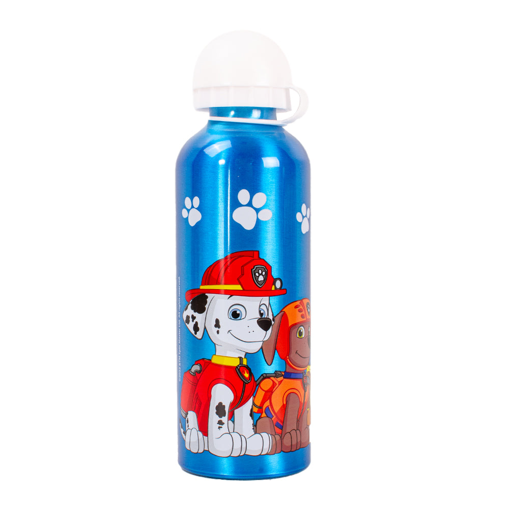 Paw Patrol Kids Water Bottle – Blue Aluminum Flip-Top Bottle