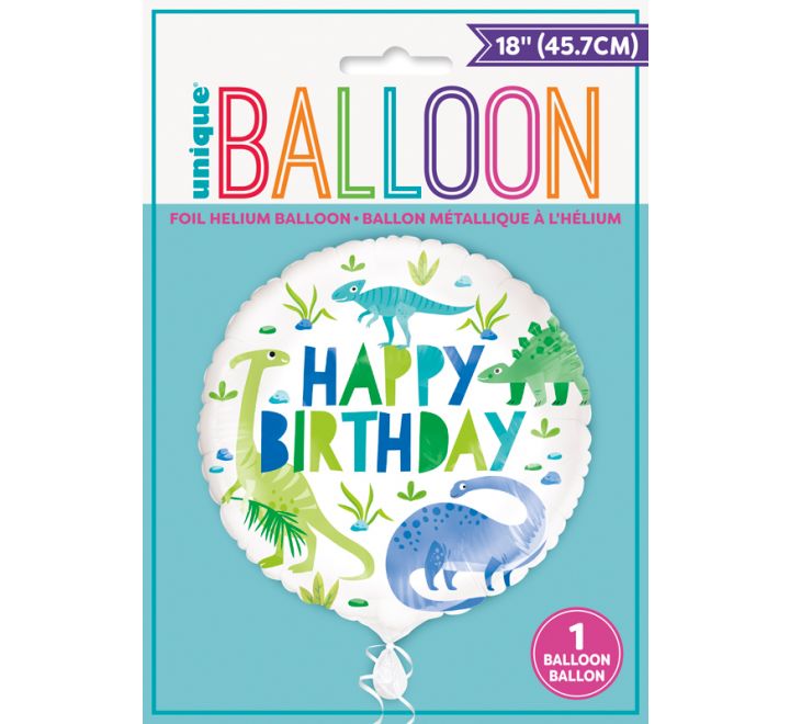 Blue Green Dinosaur Foil Balloon product photo