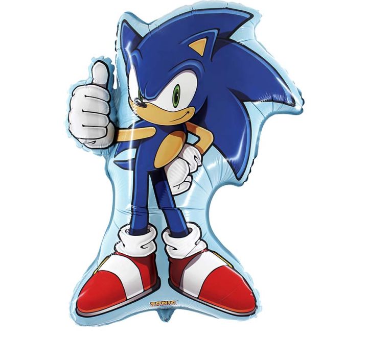 34 inch sonic the hedgehog foil balloon party decoration