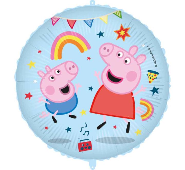 18 inch peppa pig messy play foil balloon party decoration