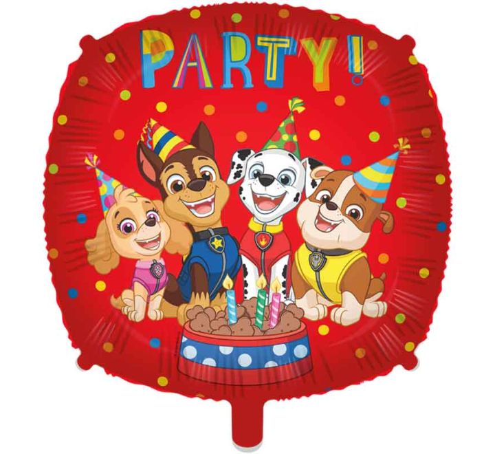 18in square paw patrol party foil balloon kids birthday decoration