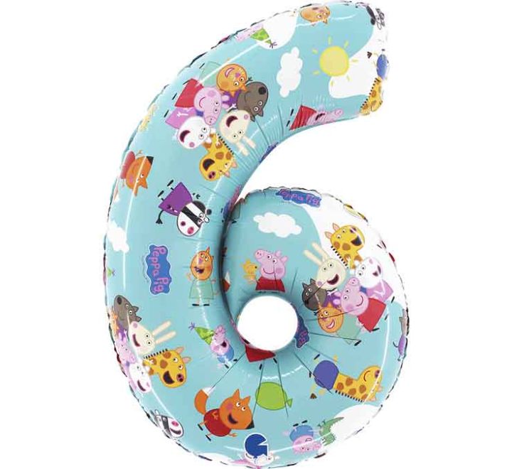 peppa pig number foil balloon birthday party decoration