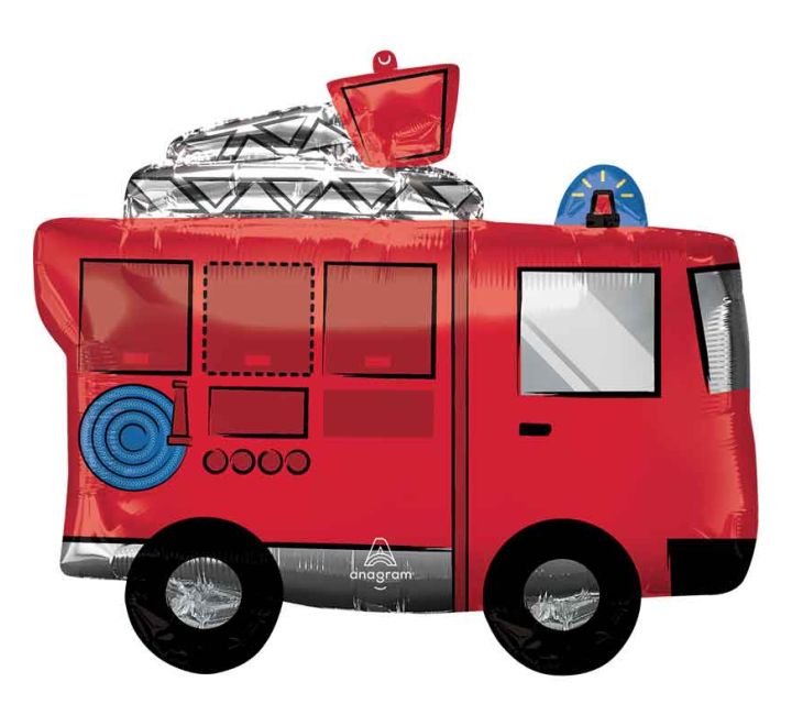 Fire Truck Shaped Large Foil Balloon product photo
