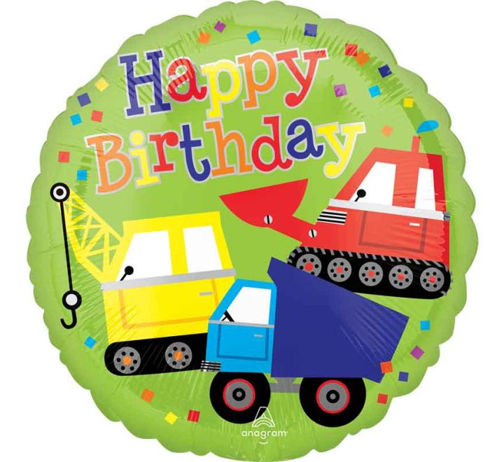 Happy Birthday Trucks Foil Balloon product photo