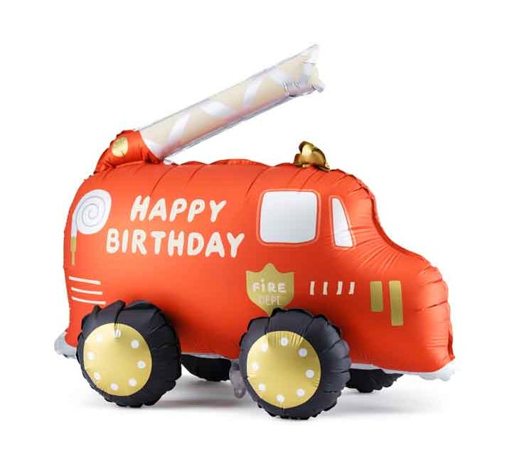 Fire Truck Shaped Foil Balloon product photo