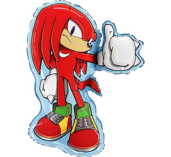 sonic the hedgehog knuckles shaped foil balloon party decoration