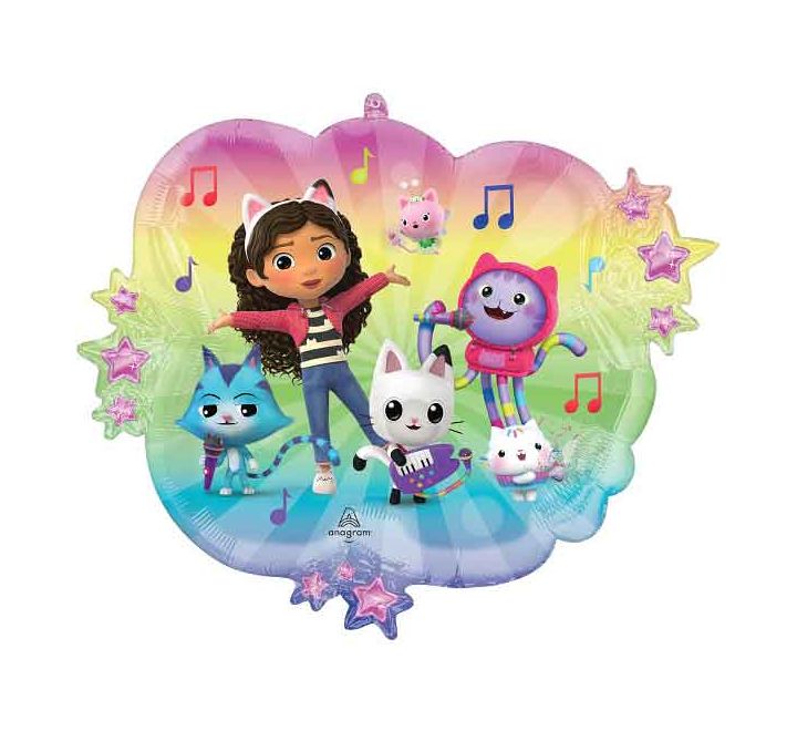 Gabby's Dollhouse supershape foil balloon party decoration