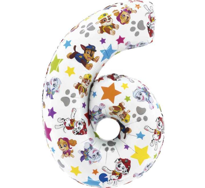 26in paw patrol number foil balloon party decoration