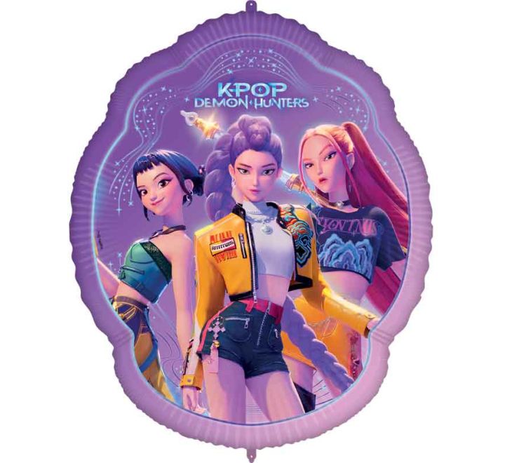 K-Pop Demon Hunters supersized shaped foil balloon measuring 75 x 56.5cm