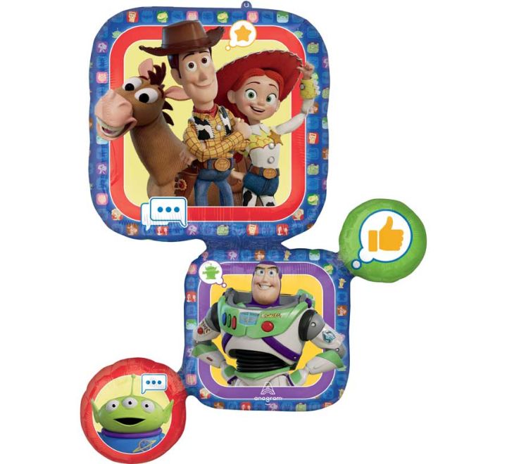 Toy Story 5 SuperShape foil balloon featuring colourful Disney Pixar character designs