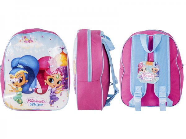 Pink and blue Shimmer and Shine girls backpack featuring Shimmer and Shine characters