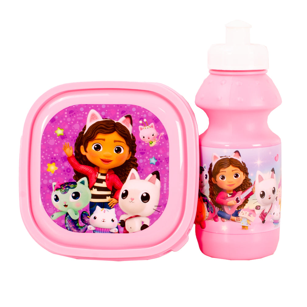 Gabby’s Dollhouse lunch bag set with bottle, food box and pencil case