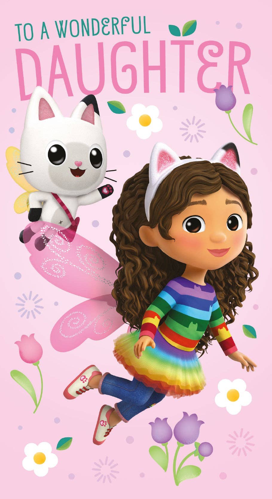 Gabby’s Dollhouse “To a Wonderful Daughter” Birthday Card – Official DreamWorks Design