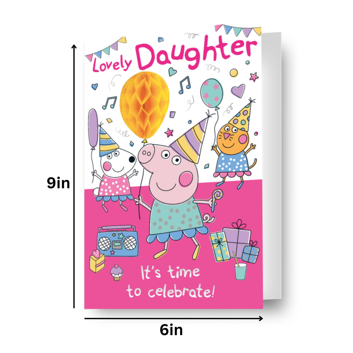 Peppa Pig “Lovely Daughter” Birthday Card – Official Kids’ Party Design