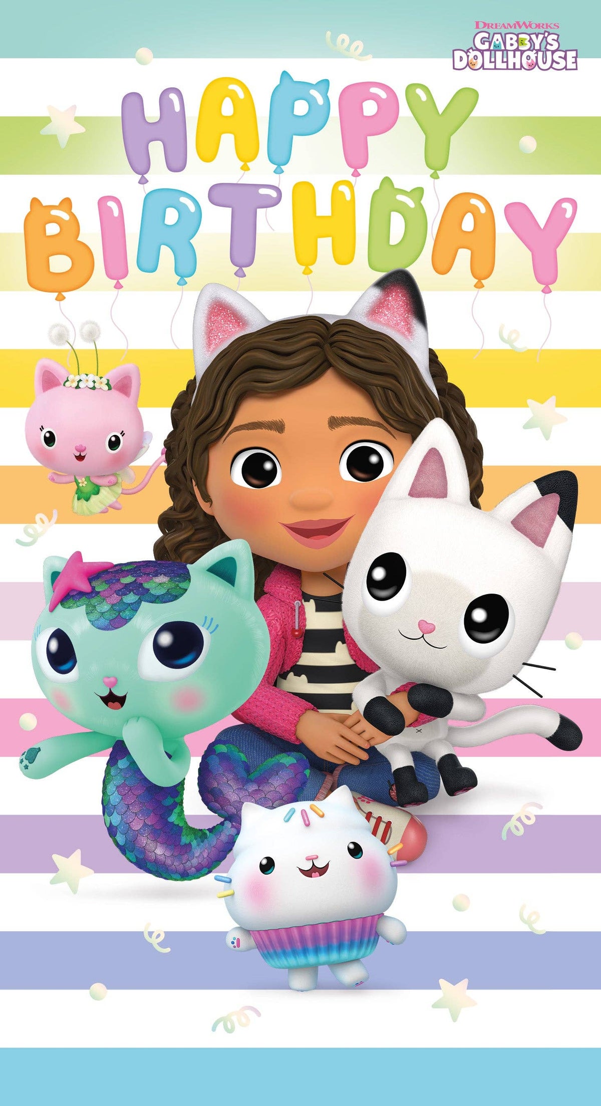 Gabby’s Dollhouse “Happy Birthday” Card – Colourful Kids Design