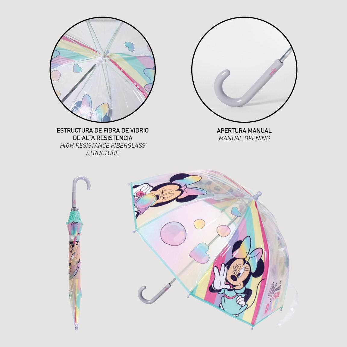 Minnie Mouse Rainbow Bubble Umbrella