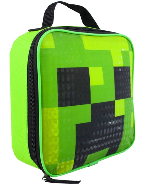 Minecraft Creeper backpack with matching pencil case and water bottle