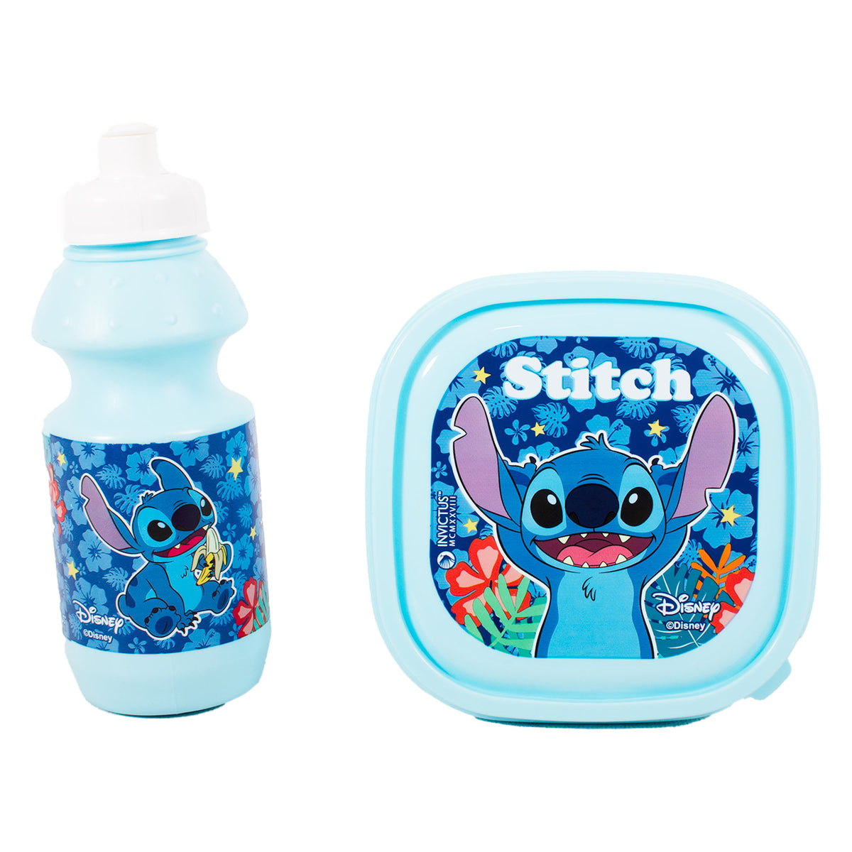 Stitch lunch bag set with bottle, snack box and insulated carry bag