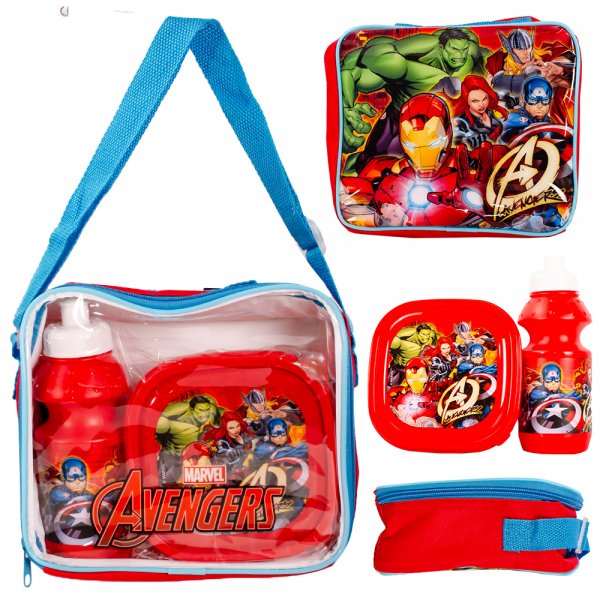 Marvel Avengers Lunch Bag Set with Bottle and Food Box