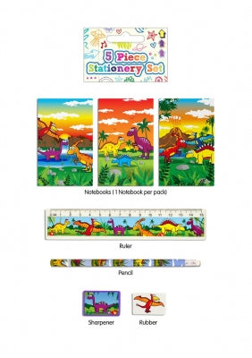 Dinosaur Themed Essentials Stationary Set