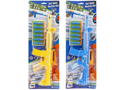 Machine Gun Replica Plastic Toy With Foam Bullets