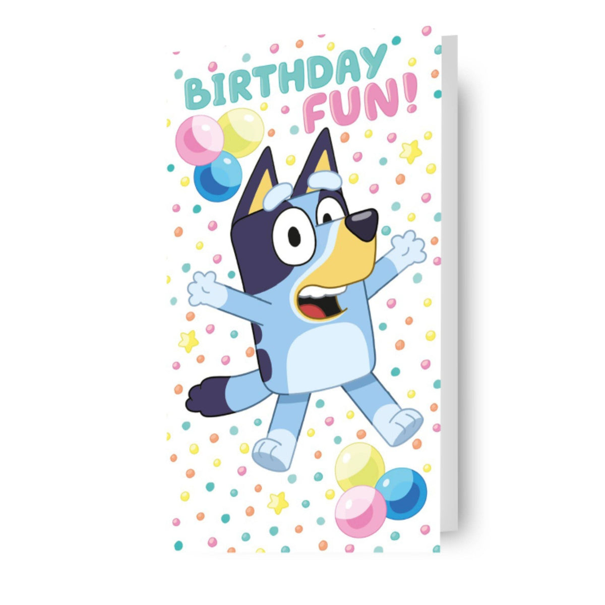 Bluey “Birthday Fun!” Card – Official CBeebies Design