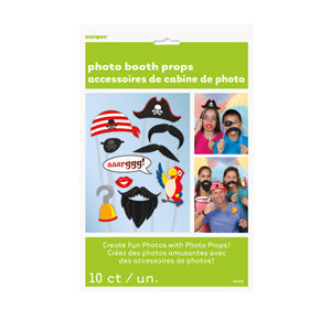Pirate themed photo booth props set of 10
