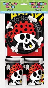 Pirate Party Pack for 8 guests tableware and decorations
