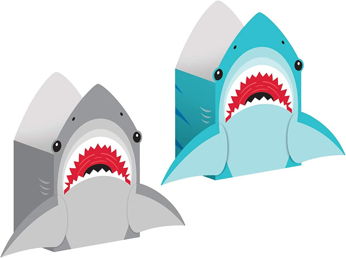 Shark shaped treat bags with attachments pack of 8
