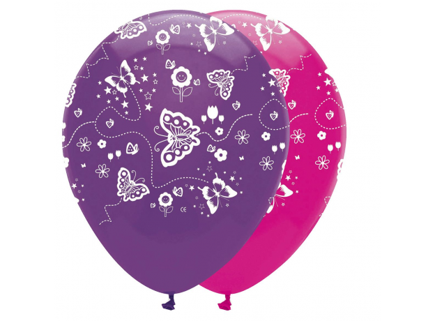Flower Fairy printed latex balloons 30cm pack of 6
