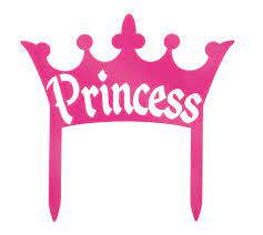 Princess crown cake topper decoration
