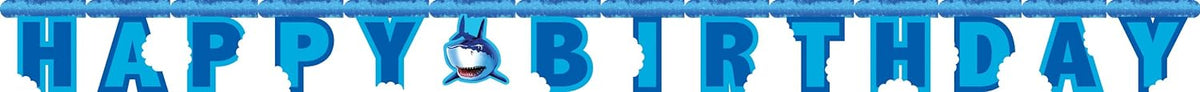 Shark Splash large jointed banner 2.2m ocean theme decoration
