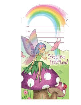 Fancy Fairy party invitations with envelopes
