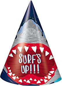 Shark Party hats pack of 8
